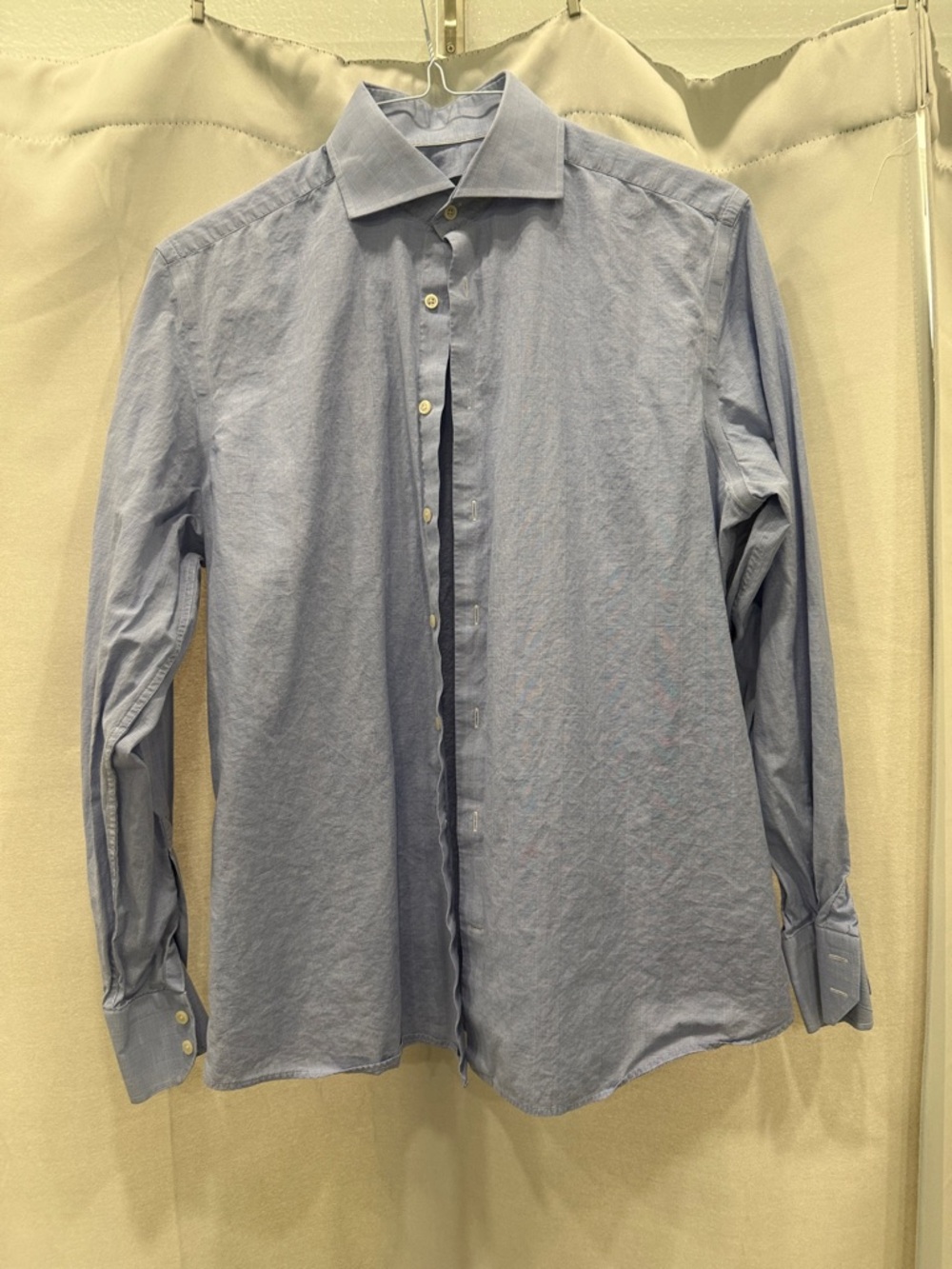 Hackett London Slim Fit Dress Shirt Blue Button Up Mens 16 41